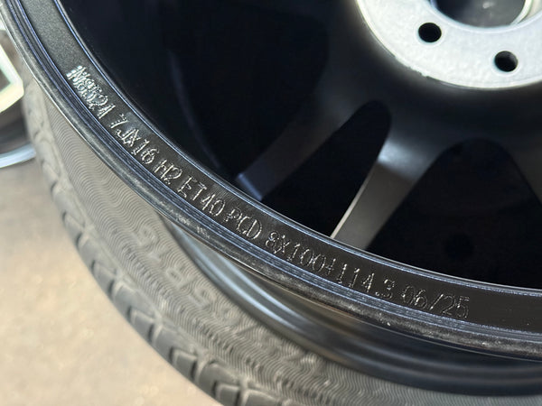 New 16X7 ET40 Enkei SC24 Rim (4 wheel) Black 4X100