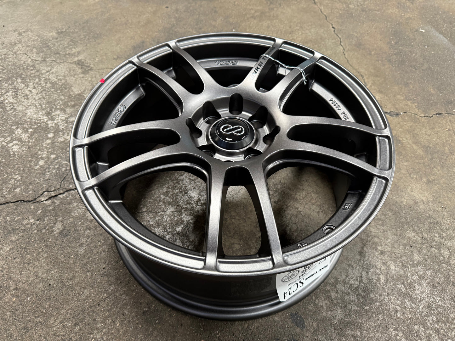 New 16X7 ET40 Enkei Tuning SC24 Rim (4 wheel) Matte Gun Metal 4X100