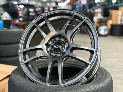 New 16X7 ET40 Enkei Tuning SC24 Rim (4 wheel) Matte Gun Metal 4X100