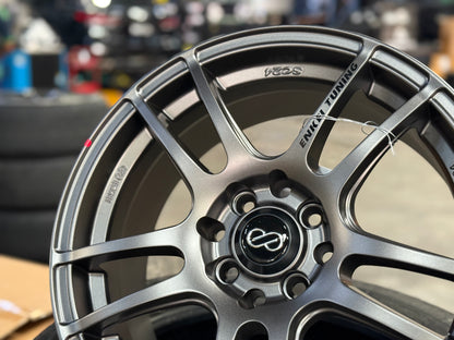 New 16X7 ET40 Enkei Tuning SC24 Rim (4 wheel) Matte Gun Metal 4X100