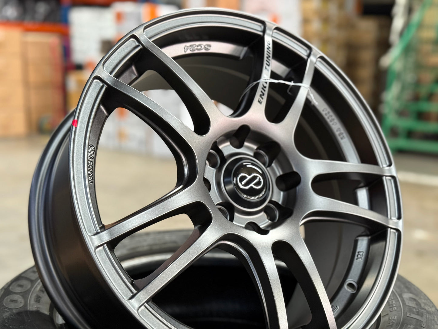 New 16X7 ET40 Enkei Tuning SC24 Rim (4 wheel) Matte Gun Metal 4X100