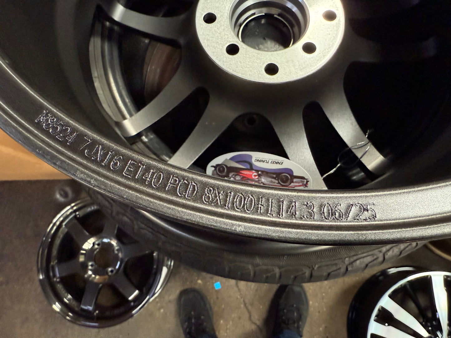 New 16X7 ET40 Enkei Tuning SC24 Rim (4 wheel) Matte Gun Metal 4X100
