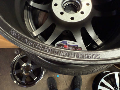 New 16X7 ET40 Enkei Tuning SC24 Rim (4 wheel) Matte Gun Metal 4X100