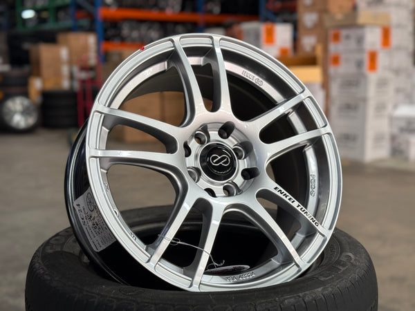 New 16X7 ET40 Enkei SC24 Rim (4 wheel) Silver 4X100