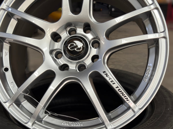 New 16X7 ET40 Enkei SC24 Rim (4 wheel) Silver 4X114.3