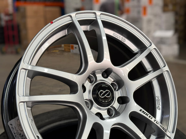 New 16X7 ET40 Enkei SC24 Rim (4 wheel) Silver 4X114.3