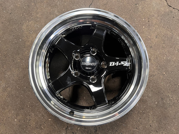 New 15X7 ET35 Lenso Project E Rim (4 wheel) Gloss Black 5X114.3
