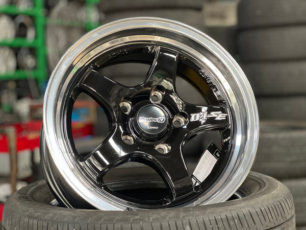 New 15X7 ET35 Lenso Project E Rim (4 wheel) Gloss Black 5X114.3