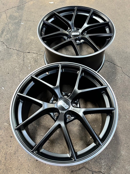 New 19x8.5J ET30 19x9.5J ET40 AOW CIR (4 wheels) Black Flat 5x114.3