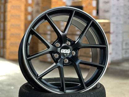 New 19x8.5J ET30 19x9.5J ET40 AOW CIR (4 wheels) Black Flat 5x114.3