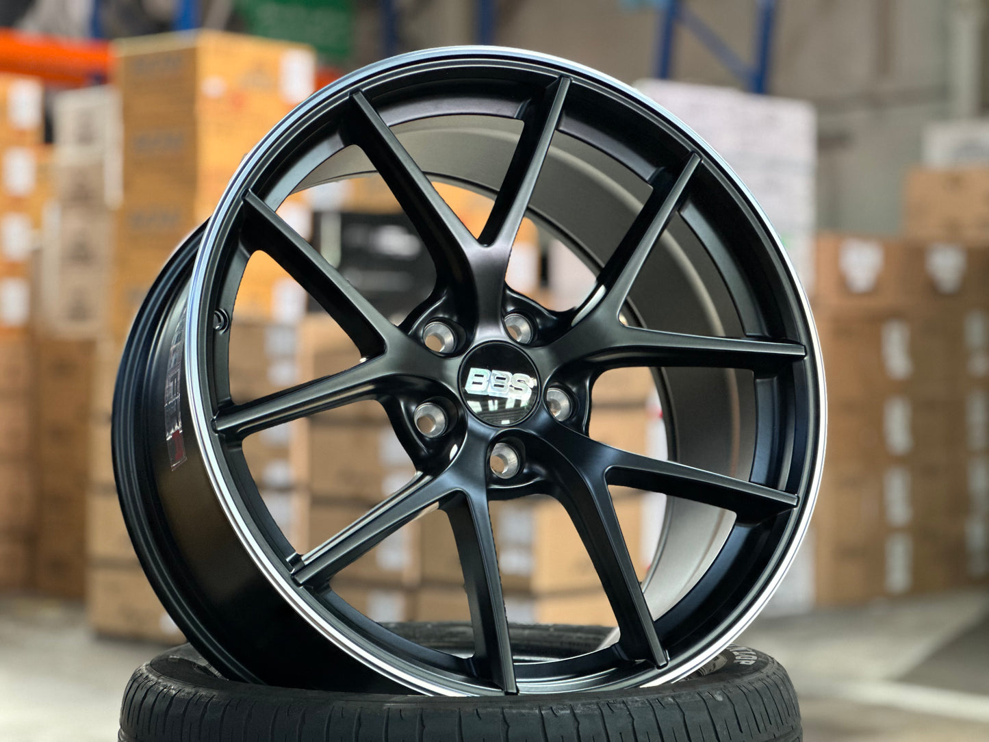 New 19x8.5J ET30 19x9.5J ET40 AOW CIR (4 wheels) Black Flat 5x114.3