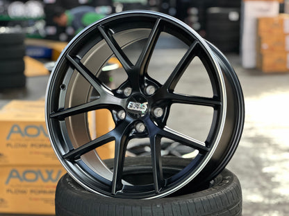 New 19x8.5J ET30 19x9.5J ET40 AOW CIR (4 wheels) Black Flat 5x114.3