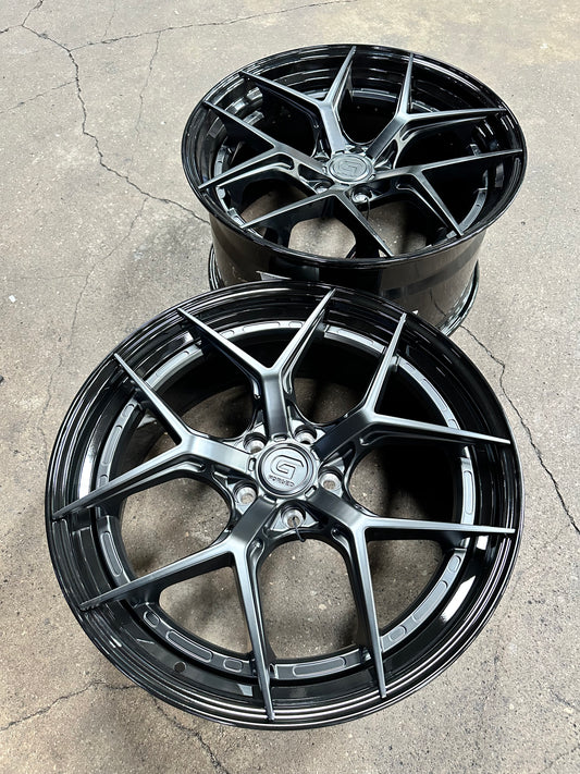 New 20x8.5 ET30 20x10 ET40 G Forged GF01 (4 wheel) 5x112 Matt Black