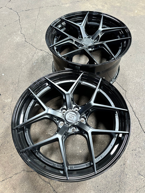 New 20x8.5 ET30 20x10 ET40 G Forged GF01 (4 wheel) 5x112 Matt Black