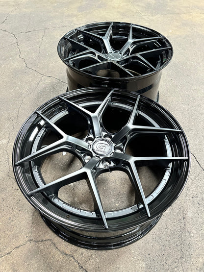 New 20x8.5 ET30 20x10 ET40 G Forged GF01 (4 wheel) 5x112 Matt Black