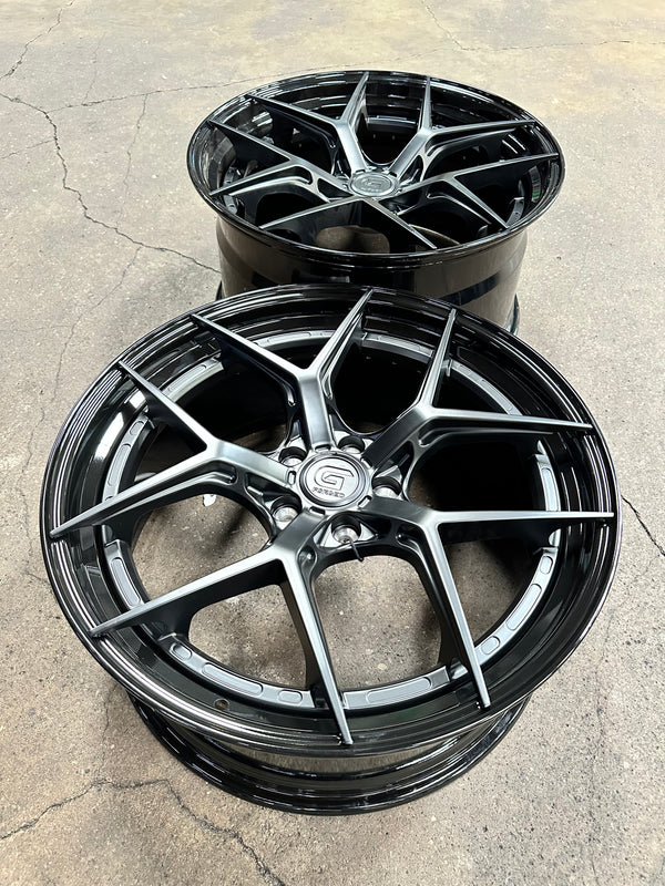 New 20x8.5 ET30 20x10 ET40 G Forged GF01 (4 wheel) 5x112 Matt Black
