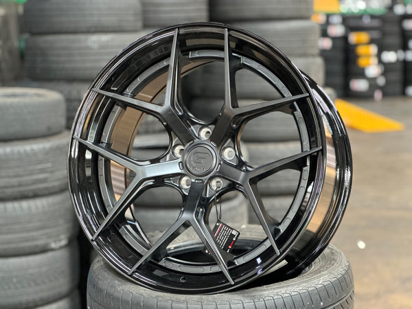 New 20x8.5 ET30 20x10 ET40 G Forged GF01 (4 wheel) 5x112 Matt Black