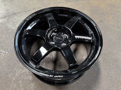 New 17X8 ET40 AOW TE37 Rim (4 wheel) Gloss Black 4X100