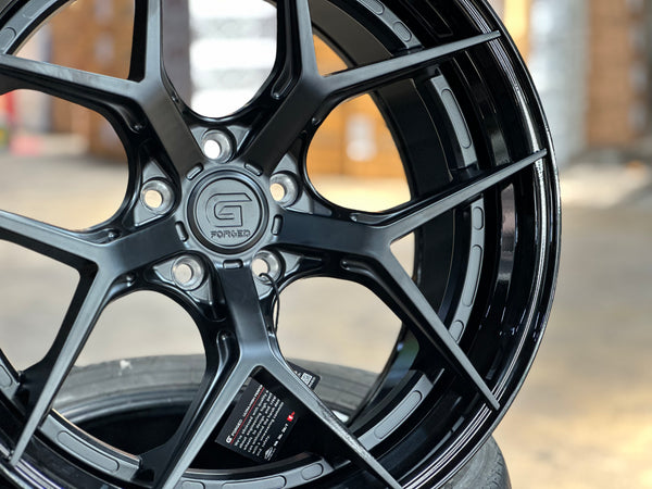 New 20x8.5 ET30 20x10 ET40 G Forged GF01 (4 wheel) 5x112 Matt Black