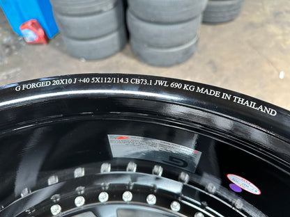 New 20x8.5 ET30 20x10 ET40 G Forged GF01 (4 wheel) 5x112 Matt Black