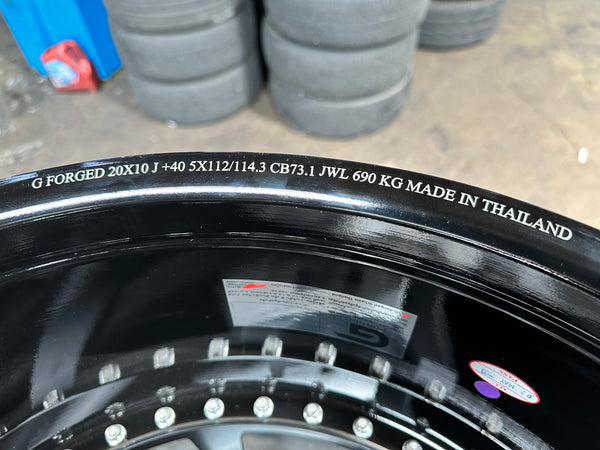 New 20x8.5 ET30 20x10 ET40 G Forged GF01 (4 wheel) 5x112 Matt Black
