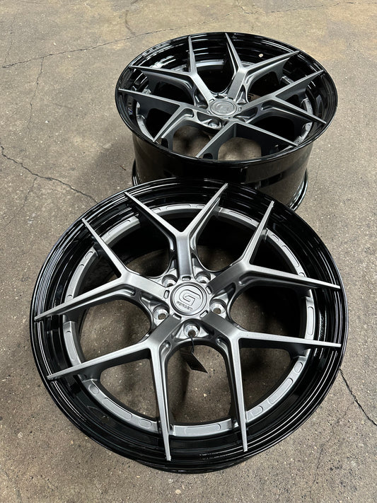 New 20x8.5 ET30 20x10 ET40 G Forged GF01 (4 wheel) 5x112 Matt Gunmetal
