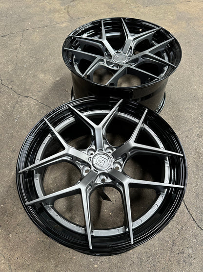 New 20x8.5 ET30 20x10 ET40 G Forged GF01 (4 wheel) 5x114.3 Matt Gunmetal