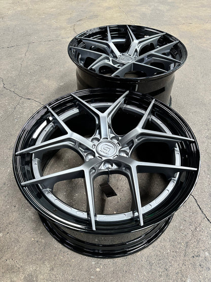 New 20x8.5 ET30 20x10 ET40 G Forged GF01 (4 wheel) 5x112 Matt Gunmetal