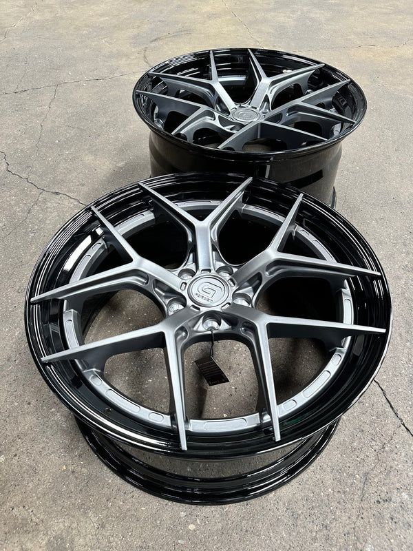 New 20x8.5 ET30 20x10 ET40 G Forged GF01 (4 wheel) 5x112 Matt Gunmetal