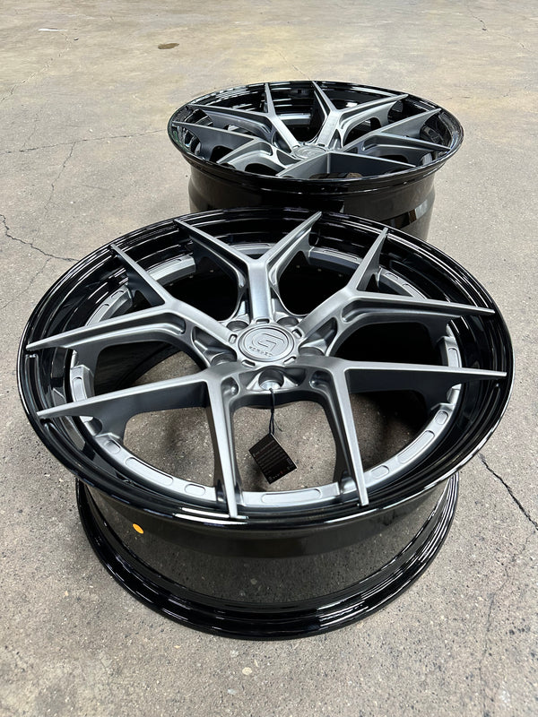 New 20x8.5 ET30 20x10 ET40 G Forged GF01 (4 wheel) 5x112 Matt Gunmetal