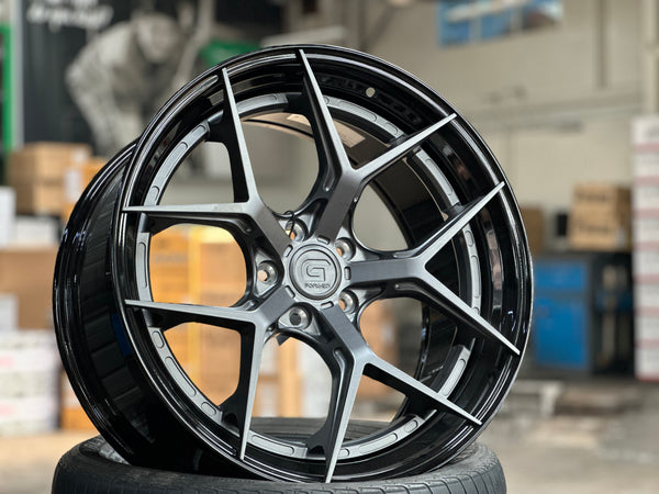 New 20x8.5 ET30 20x10 ET40 G Forged GF01 (4 wheel) 5x112 Matt Gunmetal