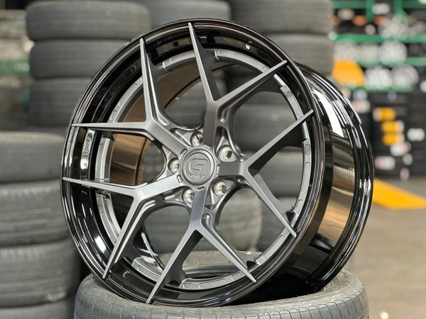 New 20x8.5 ET30 20x10 ET40 G Forged GF01 (4 wheel) 5x112 Matt Gunmetal