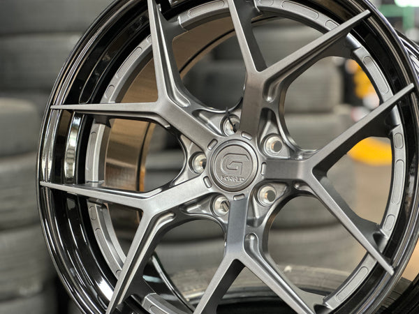 New 20x8.5 ET30 20x10 ET40 G Forged GF01 (4 wheel) 5x112 Matt Gunmetal