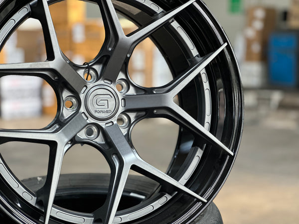 New 20x8.5 ET30 20x10 ET40 G Forged GF01 (4 wheel) 5x112 Matt Gunmetal