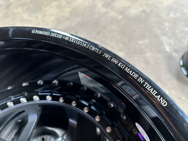 New 20x8.5 ET30 20x10 ET40 G Forged GF01 (4 wheel) 5x112 Matt Gunmetal