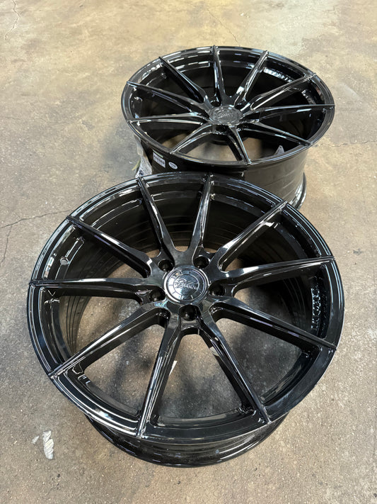 New 19x8.5 ET30 19x9.5 ET37 Vertini RFS1.1 (4 wheels) Black 5X112