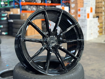 New 19x8.5 ET30 19x9.5 ET37 Vertini RFS1.1 (4 wheels) Black 5X114.3