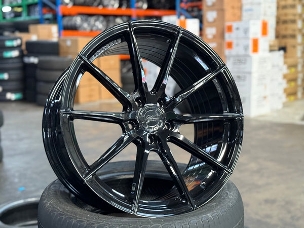 New 19x8.5 ET30 19x9.5 ET37 Vertini RFS1.1 (4 wheels) Black 5X112