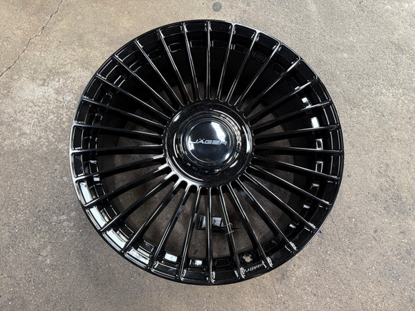 New 20x9 ET35 Lenso Crown Gloss Black 5x108 (4 Wheels)