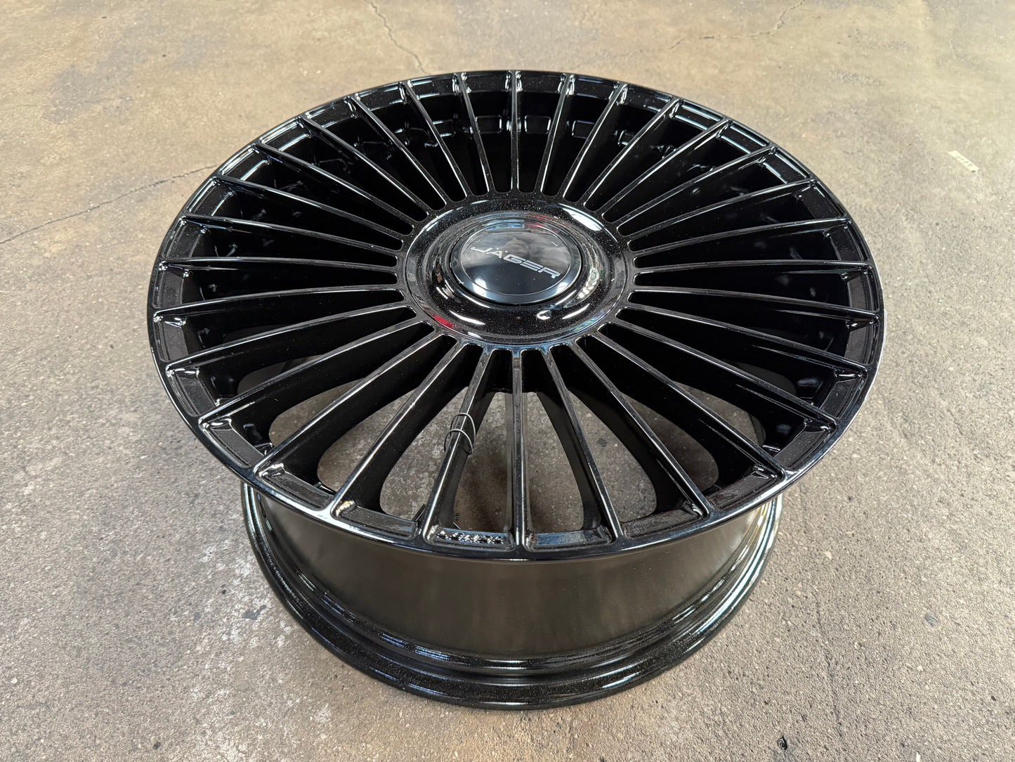 New 20x9 ET35 Lenso Crown Gloss Black 5x108 (4 Wheels)