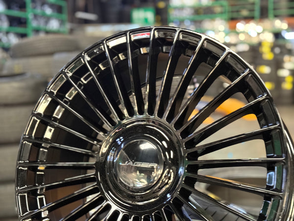 New 20x9 ET35 Lenso Crown Gloss Black 5x108 (4 Wheels)