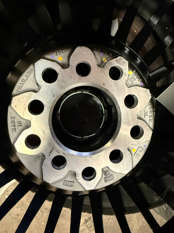 New 20x9 ET35 Lenso Crown Gloss Black 5x108 (4 Wheels)