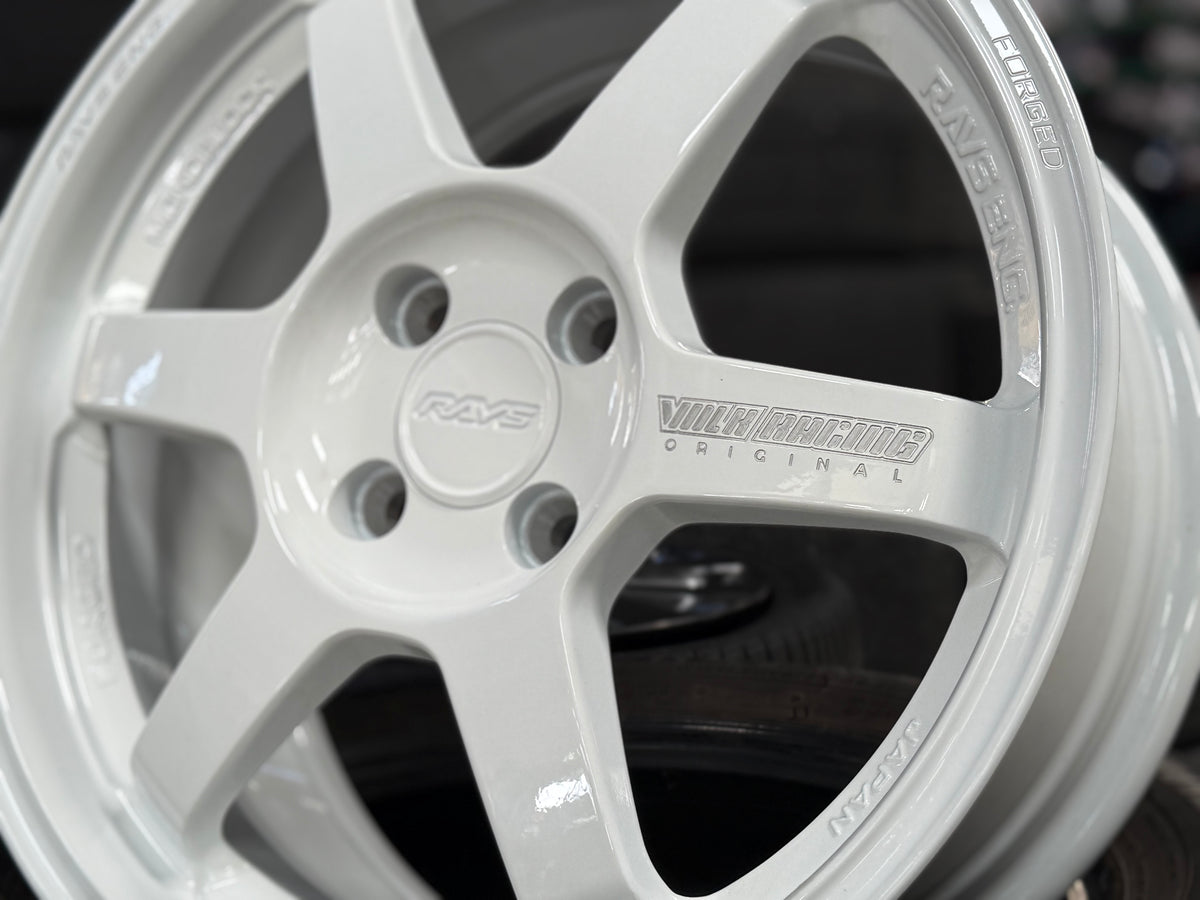 New 16X7 ET40 AOW TE37 Rim (4 wheel) Gloss White 4X100