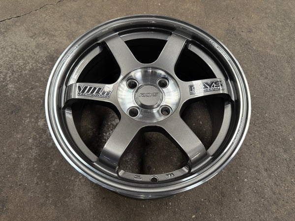 New 15X7 ET38 RS TE37 OG Rim (4 wheel) Gloss Gunmetal 4X100