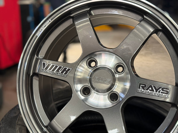 New 15X7 ET38 RS TE37 OG Rim (4 wheel) Gloss Gunmetal 4X100