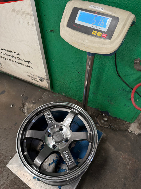 New 15X7 ET38 RS TE37 OG Rim (4 wheel) Gloss Gunmetal 4X100