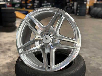 Used Original 18x8 ET50 18x8.5 ET54 Mercedes W204 AMG 5x112 Silver (4 Wheels) Rim