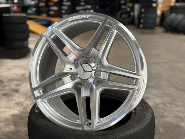 Used Original 18x8 ET50 18x8.5 ET54 Mercedes W204 AMG 5x112 Silver (4 Wheels) Rim