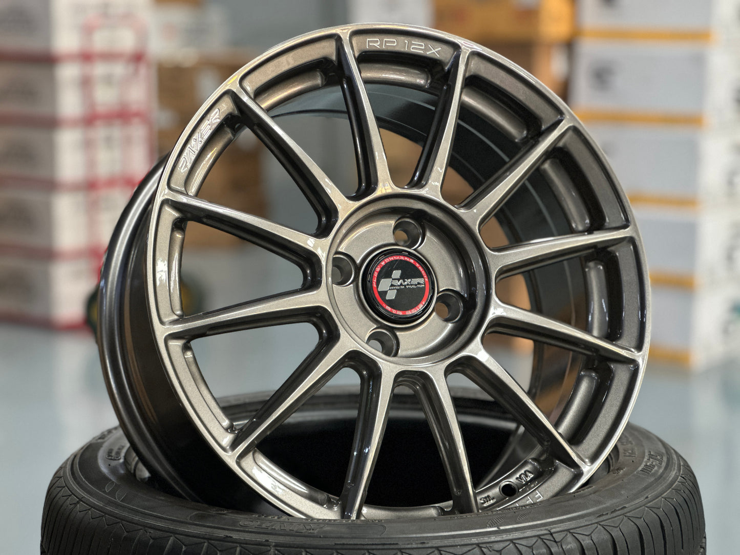 NEW 16X7 ET42 Raxer RP12X Flow Formed Rim Sepang Silver 4X100