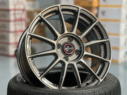 NEW 16X7 ET42 Raxer RP12X Flow Formed Rim Sepang Silver 4X100
